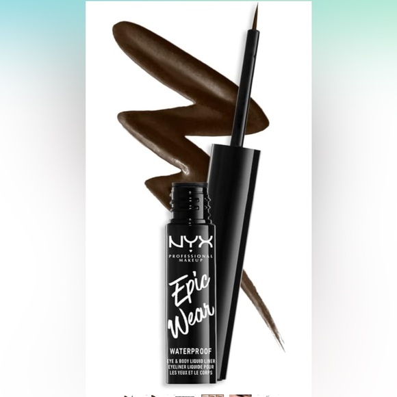 NYX PROFESSIONAL MAKEUP Epic Wear Liquid Liner, Waterproof Eyeliner Brown - Picture 1 of 13